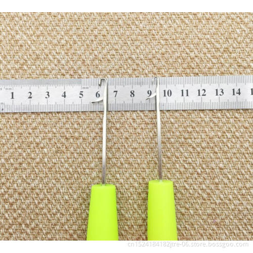 dreadlock crochet needle set candy crochet hook heads, plastic crochet hook with handle, crochet latch hook hair crochet hooks